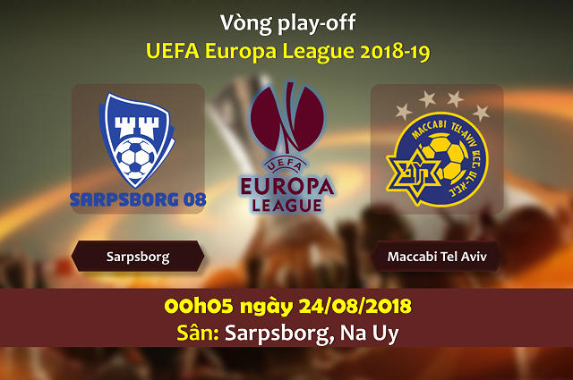 Nhận định chính xác Sarpsborg vs Maccabi Tel Aviv, 00h05 ngày 24/8: Europa League