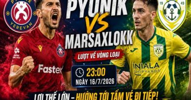 Số liệu trận đấu Pyunik gặp Marsaxlok 23h ngày 16/7